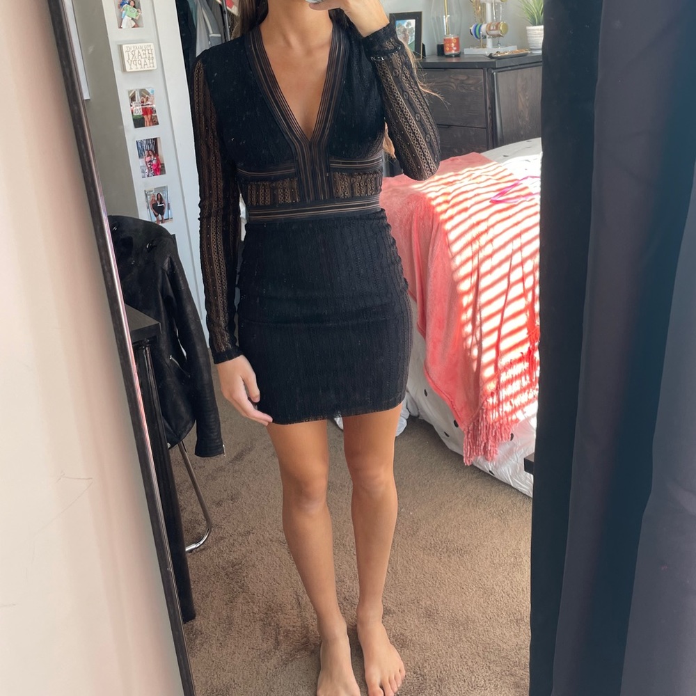 Black long sleeve dress